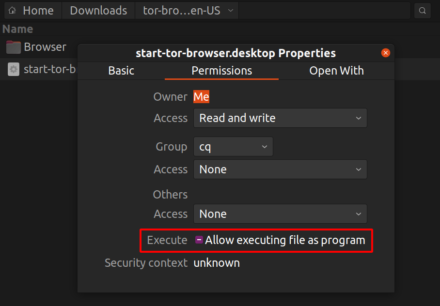 Rendi il file .desktop eseguibile in Linux
